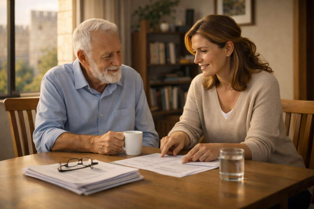 אב ובת חותמים על ייפוי כוח מתמשך